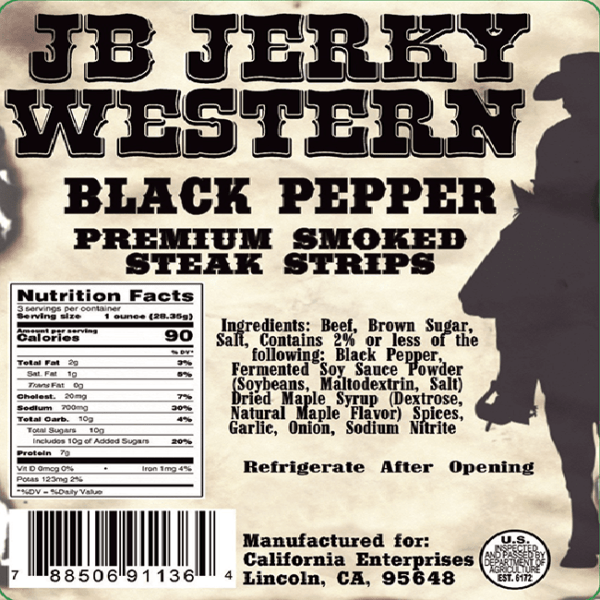 Western Black Pepper Premium Smoked Steak Strips